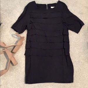 Direct from Paris-blue ruffle dress